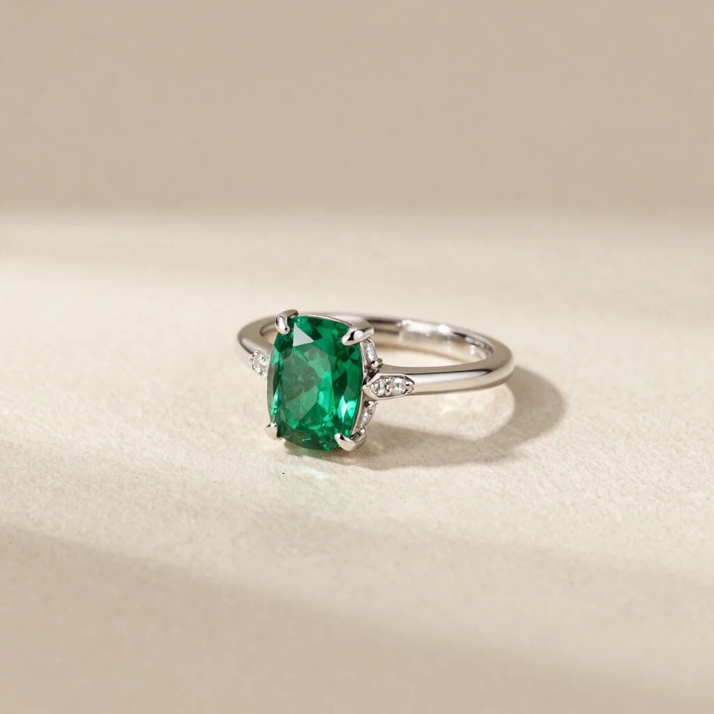 Solstice Emerald & Diamond Ring