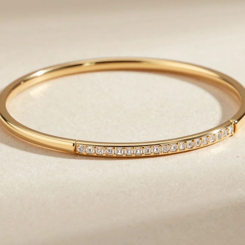 Prism Baguette Diamond Bangle
